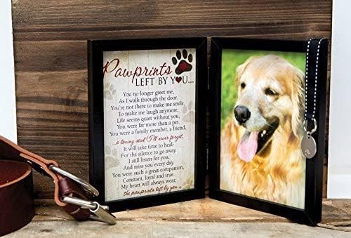 Pawprints Memorial Pet Tag Frame - Pawprints Left by You